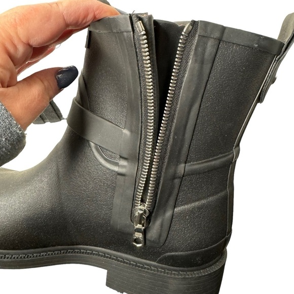 rag & bone Moto Rain Boots Black Women’s 41 US 11 - Picture 9 of 13